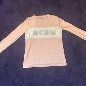 Girls pink and white Abercrombie and Fitch top in  good condition.